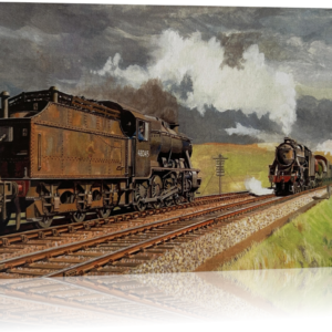 Freight trains meet near Shap Wells 1958