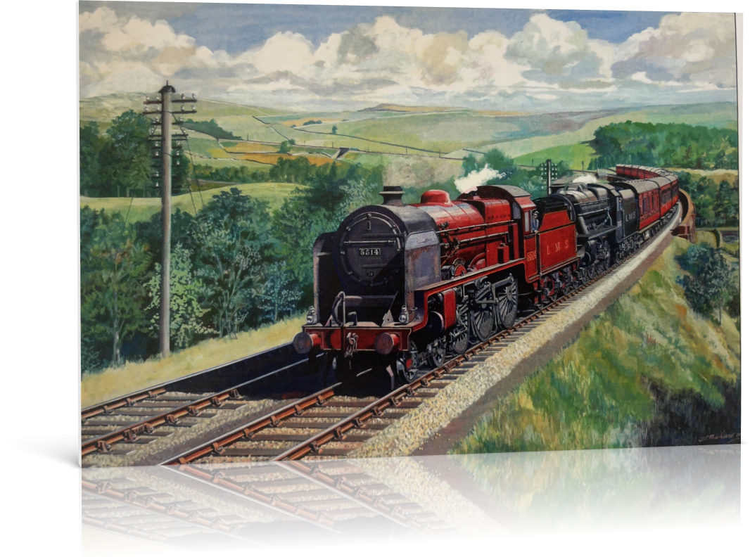 Patriot 5514 'Holyhead' and Black 5 5042 Smardale Viaduct